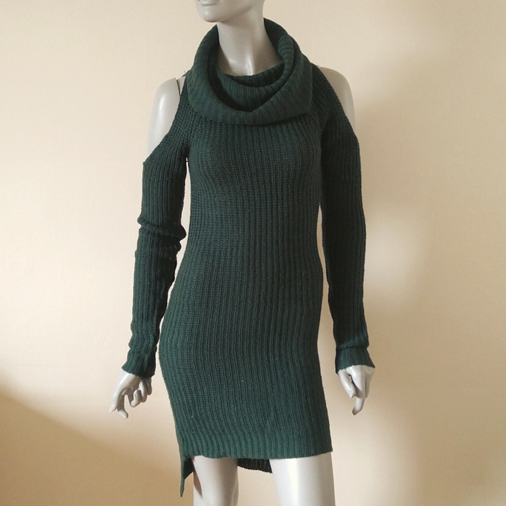 🌟3/$30. Knitted Cowell Neck Sweater Dress